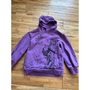 Disney Nightmare Before‎ Christmas Jack Sally Purple Hoodie Sweatshirt